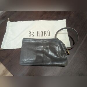 NWOT Hobo Dark Grey Leather Clutch